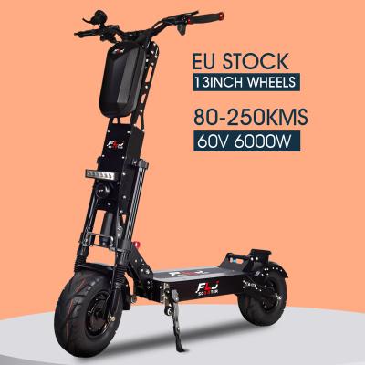 China EU K6 FLJ Electric Unisex Running Scooter With 6000W Range 80-250km Battery Electric Scooter Wholesale 13inch 80Ah Free Shipping for sale