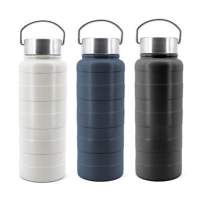 China Double Wall 1500ml Stainless Steel Water Bottle PORTABLE Motivational Decorative Leak Proof With Strap Bar Drinkware With Big Handle for sale