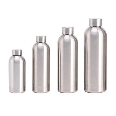 China Durable Portable Stainless Steel Sports Water Bottle Frosted Double Wall Water Bottle Vacuum Insulation Outdoor Cups for sale