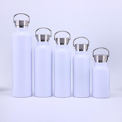 China Sustainable Double Wall Water Bottle Stainless Steel Flask Sports Bottle With Handle Lid 12oz 17oz 20oz 25oz 34oz for sale