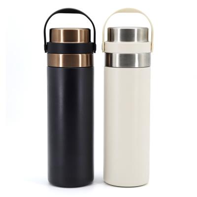 China Stainless Steel 400ml/500ml Cup Viable Custom Logo Water Bottle With Handle Double Wall Vacuum Flask for sale