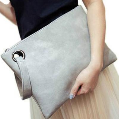 China High Quality Fashion Zipper Evening Clutch Bag PU Leather Feminine Solid Women's Handbag Envelope Leather Clutch Bag for sale