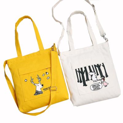 China Folding Women Choose Shoulder Hippo Tote Large Capacity Canvas Fabric Casual Eco Friendly Shopping Bags for sale