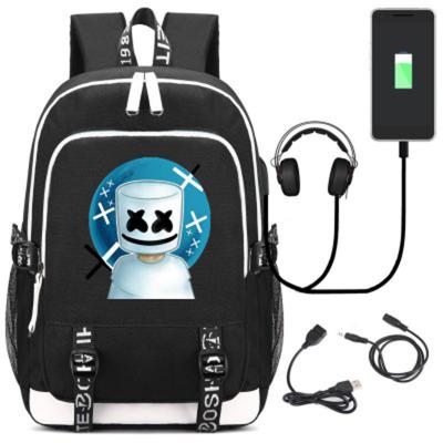 China With 2019 Marshmallow Popular Model USB Musicians USB DJ Headphones Plug Bag Student Travel Fill Outdoor Backpack for sale