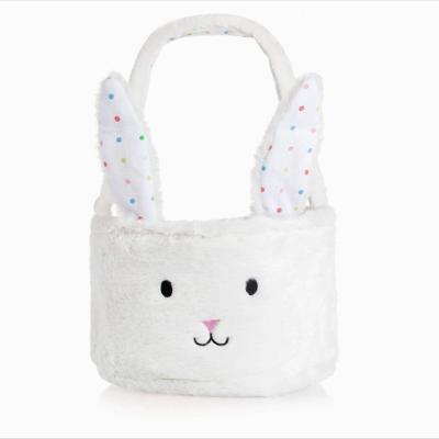 China 100% YIMYIK 2022 Hot Selling Mini Little Girl Winter Kids Easter Egg Rabbit Plush Bags Eco-friendly Lovely Cute Festival Bucket for sale