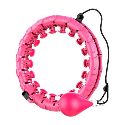 China Body Buliding 2021 Smart Weighted Exercise Circles For Adults Weight Loss (24 Detachable Knots), 2 In 1 Abdomen Fitness Massage for sale