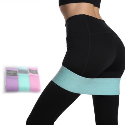 China ETHAN Wholesale Small MOQ Eco-Friendly Fashion Customized Elastic Logo Pilates Yoga Hip Belt Booty Resistance Bands for sale