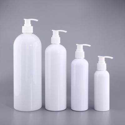 China Personal Care 80-800ml White Round PET Lotion Bottle With Pump for sale