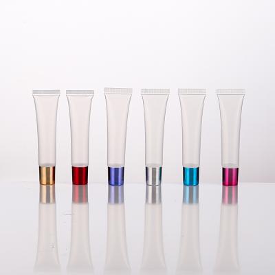 China Cosmetics 10ml 15ml PE Plastic Customized Logo Lip Gloss Tube for sale