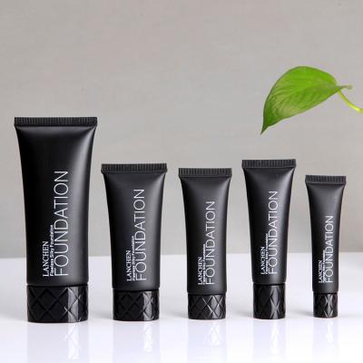 China New Design Cosmetics Cap Plastic Oval Cream Black Tube for sale