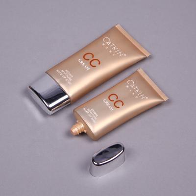 China D35mm Facial Cream Or Sun Screen Super Oval Plastic BB Cream Tube For Cosmetics for sale