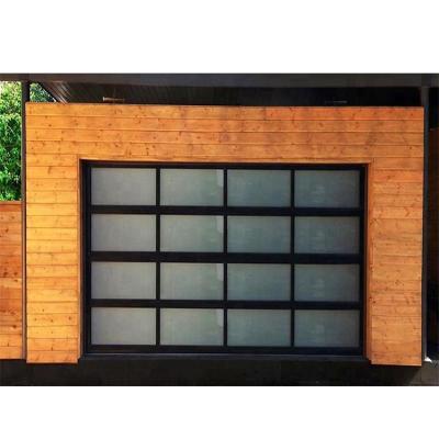 China Modern Design Heat Insulated Garage Door Roll Up Electric Remote Automatic Aluminum Glass Garage Door for sale