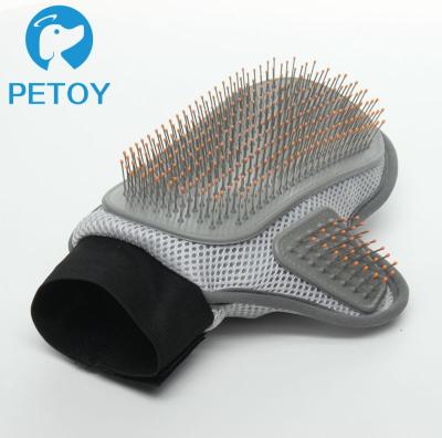 Κίνα PVC Pet Grooming Glove Brush  Mesh Cloth Dog Shower Glove προς πώληση