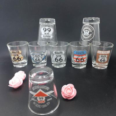 China High quality eco-friendly cheap promotion decal printing shot glass/shot glass shot glass/souvenir promotion decal printing for sale