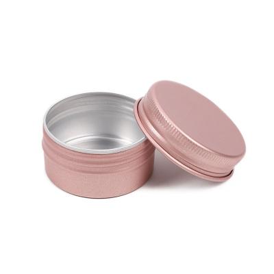 China Wholesale Classic Pink Tin Cans For Candles Mini Empty Round Metal Paint Tin Cans With Lid 1oz for sale