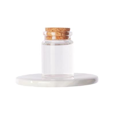 China Freshness Preservation High Borosilicate Glass Jar Small High Quality Transparent Glass Storage Jar With Cork Lid for sale