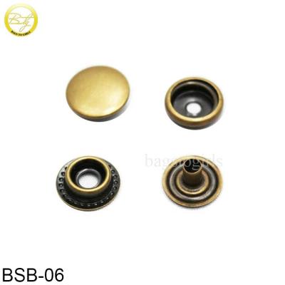 China Custom Dry Cleaning Factory Metal Button 4 Parts Metal Snap Button For Wallet / Clothing for sale