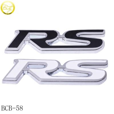 China Double S 3D Letter Design Metal Car Grill Badge Cover Emblem Custom Made Nickel Free/Lead Free For Decoration for sale