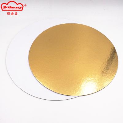 China Food Machine Cutter Cake Board 2.5mm Golden Silver Color Round Square Rectangular Shape Cake Base for sale