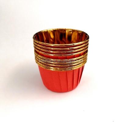 China Disposable Chinese Red Rolled Rim Cup Cupcake Cup Cake Birthday Party Baby Party New Design for sale