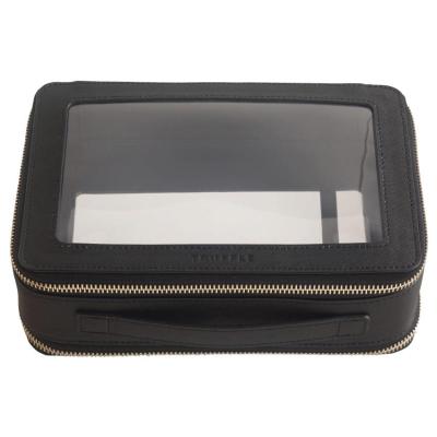 China 2021 New Design PU Cosmetic Waterproof Frames Filters Box Clear Case Makeup PVC Luxury Quality Cosmetic Bag for sale