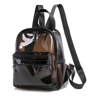 China Fashion Waterproof Clear Transparent PVC See Through Mini Backpack Cute School Book Bag for sale