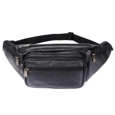 China Funny Water Proof Leather Waist Bag Men Waist Pack Belt Bag Men Chain Waist Bag For Phone Pocket for sale