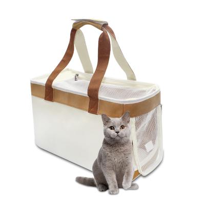 China Outdoor Breathable Pet Carrier Shoulder Travel Bag Cat Transport Carrying Breathable Dog Bag for Pets Dogs Cats for sale