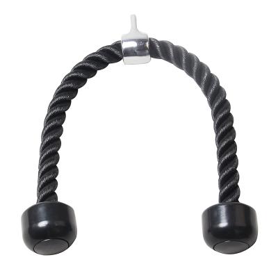 China Modern Wholesale Products Fitness Attachment Cable Machine Pull Down Rope Grip Heavy Duty Coated Nylon Tricep Rope for sale