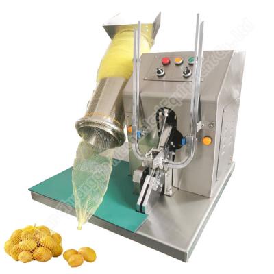 China SUS 304 Garlic Onions Mesh Bag Packing Machine Fruit Net Bag Clipper Machine Barrel Tamanho 18/8cm à venda