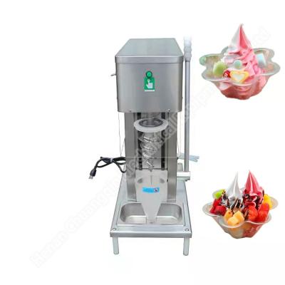 China Fruit Nuts Ice Cream Mixing Machine 220v/110v Ice Cream Swirl Machine Swirl Fruit Ice Cream Machine for sale