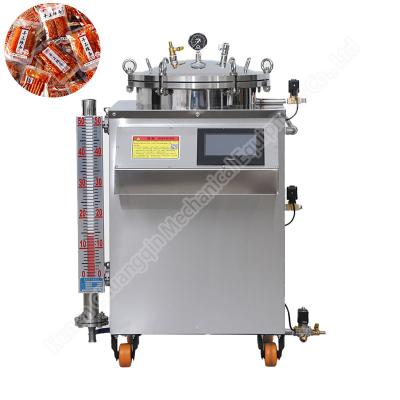 China 80L potten Verticale Stoomdruk Sterilisator Kleine Retortmachine Sterilisator voor voedsel Te koop