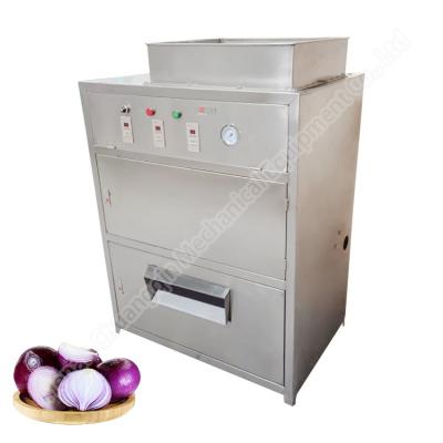 China Sainless Steel Onion Peeling Machine And Root Cutting Onion Skin Peeler 500kg/H for sale