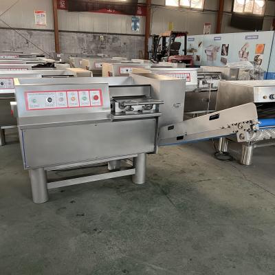 China 2.4kw Bevroren vlees kubus snijmachine vlees snijmachine kubussen rundvlees kubus snijmachine Te koop