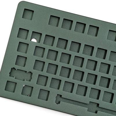 China Metal Anodized Aluminum Case CNC Plate For Mechanical Gaming Keyboard (Green) for sale