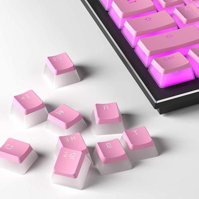 China Metal Double 108 Shot PBT Pudding Keycaps Keyboard For Mechanical Gaming Keyboard MX Switches (Pink) for sale