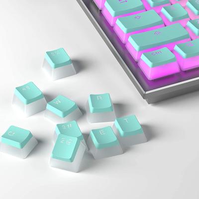 China Metal 108 (Cyan) Double Shot PBT Pudding Keycaps Keyboard For Mechanical Gaming Keyboard MX Switches for sale