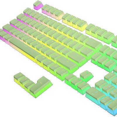 China Double 108 Metal (Pistachio) Pulled PBT Pudding Keycaps Keyboard For Mechanical Gaming Keyboard MX Switches for sale