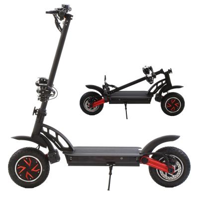 China Poweful 800w*2 wheel electric scooter 48v 17.5Ah unisex fast scooter folding electric adult scooter double spring shock absorption for sale