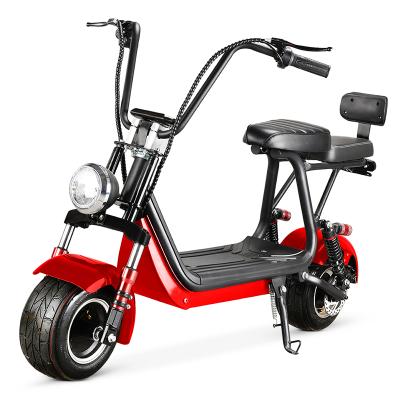 China Citycoco Two Seat Dual Tire 22.5 Inch Foldable 800w Motor 48V 17.5A 40km/h High Speed ​​For Adult Cheap Cargo Electric Scooters for sale