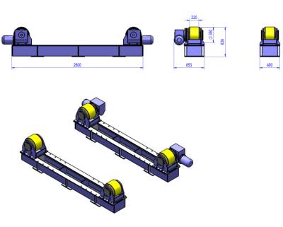 China Pipe Welding Rotator Spin Roll Pipe Welding Roller Saw Cat MIG MAG Welding Equipment 30t 30ton for sale