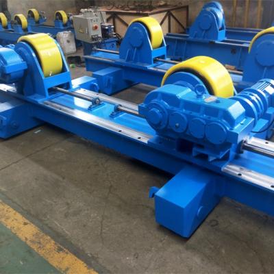 China Pipe Tank Vessel Tube Welding Roller Rotator 30T 10T 20T Self Adjusting Screw Manual Center Distance Alignment for sale