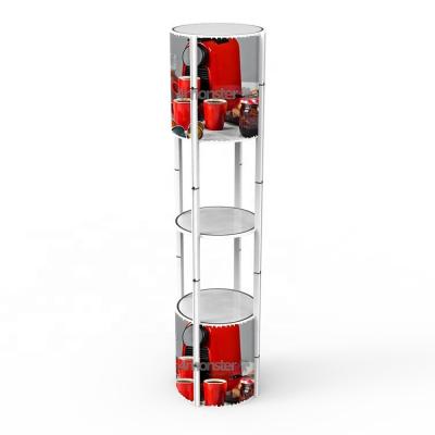 China Lightweight Portable Aluminum Trade Show Spiral Twist Tower Display for sale