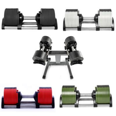 China Best Price Durable Hot Sale Steel Adjustable Dumbbell 32kg Weight Dumbbell Set Adjustable Dumbbell 80lb for sale