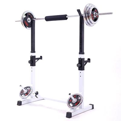 China Universal Multifunctional Adjustable Fitness Weightlifting Rack Barbell Rack Waist Rack Squat Press Bench Dip Station for sale