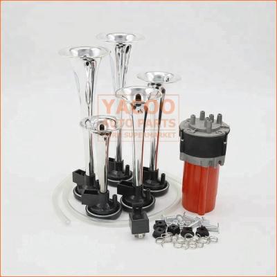 China Mini Order 5 Pipe Compressor Electric Air Horn ABS Musical Iron Multi-tone Horn for sale