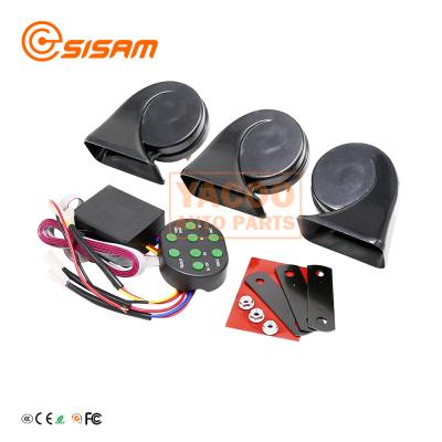 China ABS 12v 8 Tones Sounds ABS Multi Tone Auto Horn Musical Car Horn With Electric Motorcycle Kit for sale