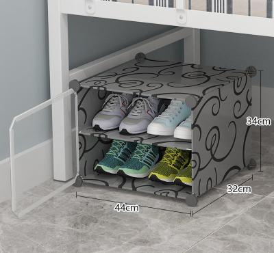 China Plastic Shoe Organizer Shoe Storage Box Viable Organizadores Stackable for sale