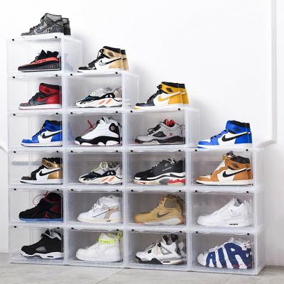 China Sustainable Shipping In Amazon Clear Acrylic Led Stackable Shoe Box Storage Shoe Box Sneaker Box for sale