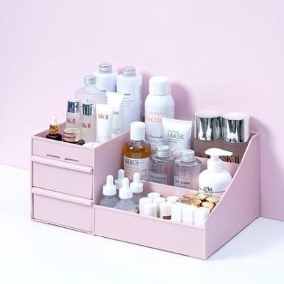 China Viable Plastic Marble Perfume Storage Drawers Makeup Organizador De Maquillaje Cosmetic Makeup Organizer for sale